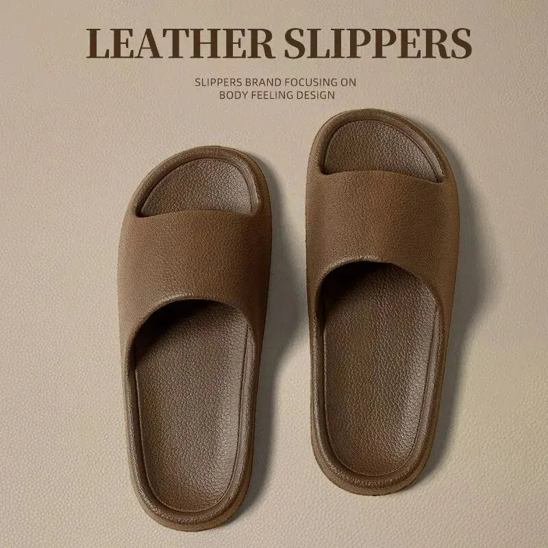 OligMen-Sandales à semelle souple pour hommes, tongs pour hommes, pantoufles de douche confortables, chaussures de couple, document solide, simple, extérieur